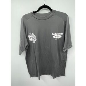 Darc Sport Dry Wolf T-Shirt Men's L Gray Stretch Raglan Sleeve Performance NWOT